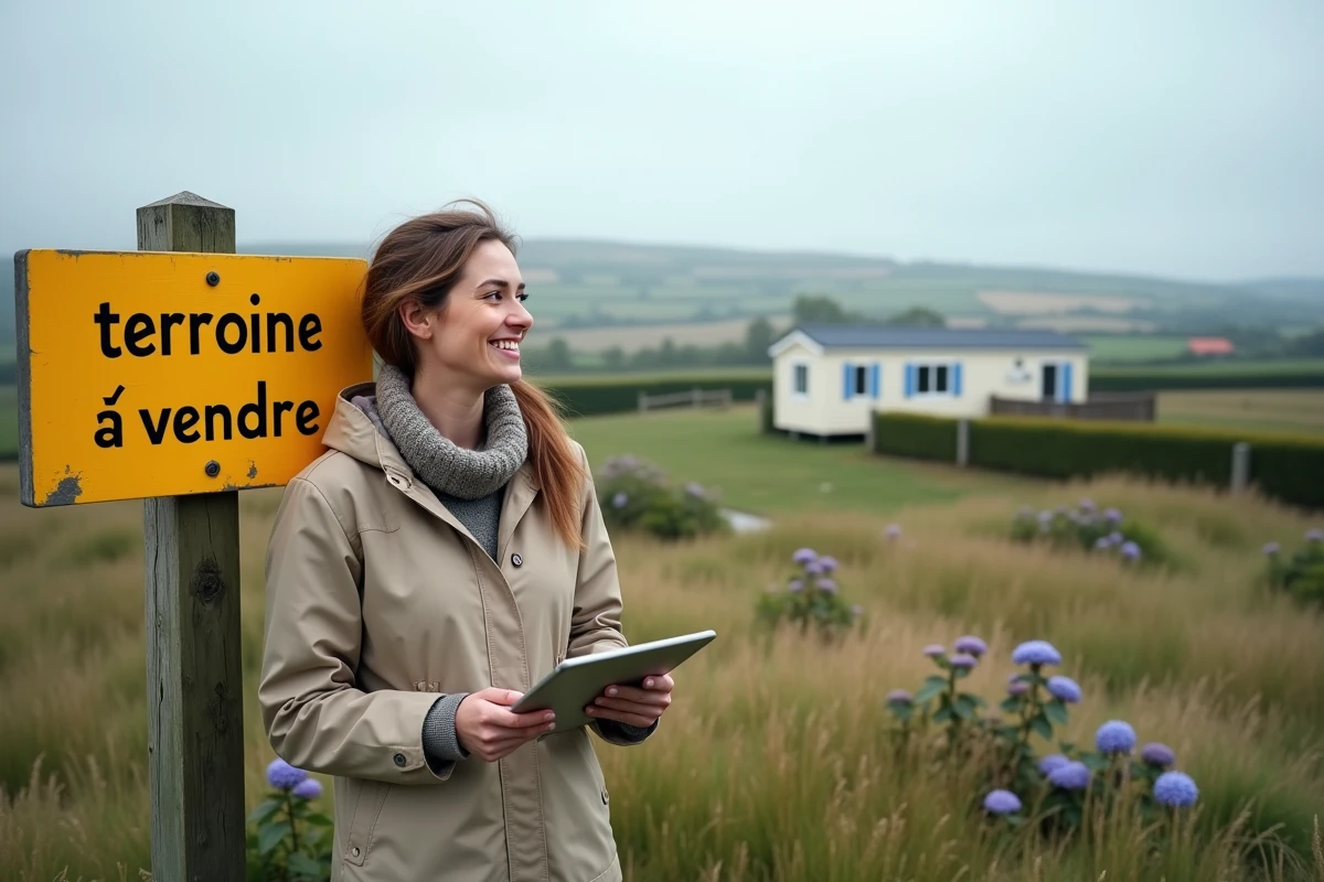 Femme souriante près d